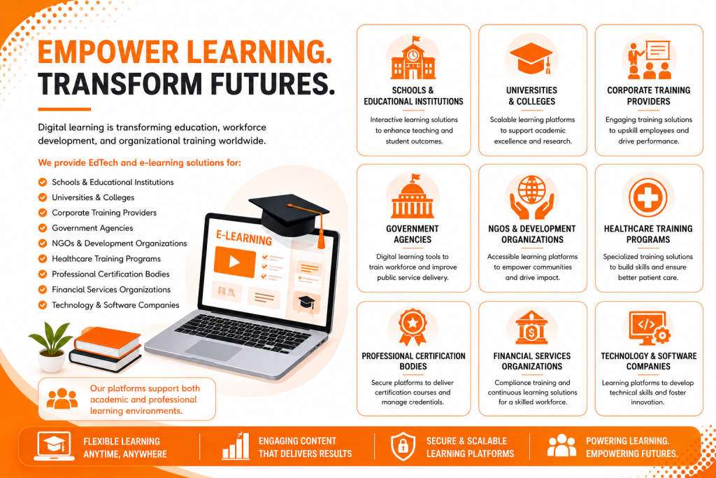 We provide EdTech and e-learning solutions